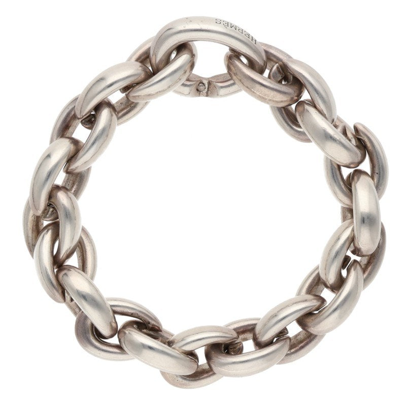 HERMES Acrobat MM Silver Bracelet Size 19LINK