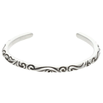 Chrome Hearts BANGLE SCROLL Silver Bracelet Size S