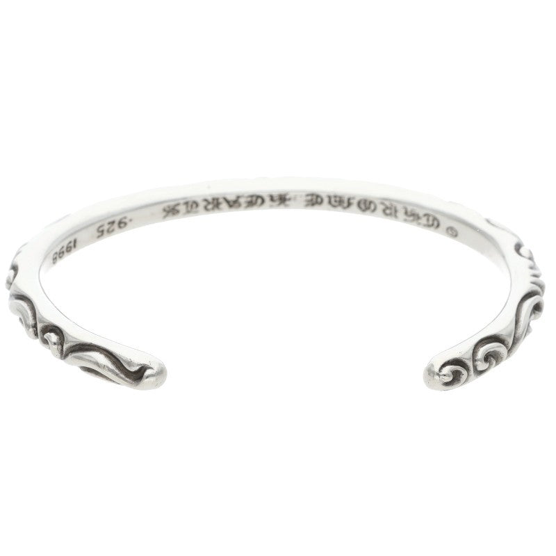 Chrome Hearts BANGLE SCROLL Silver Bracelet Size S