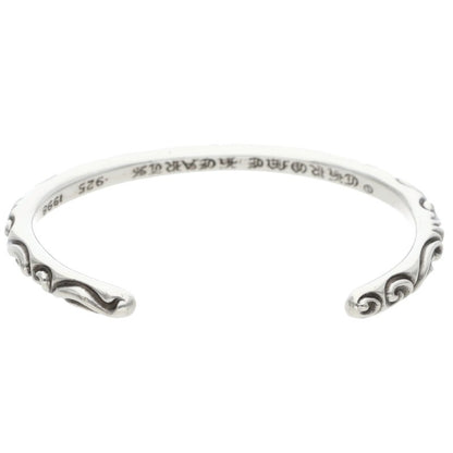 Chrome Hearts BANGLE SCROLL Silver Bracelet Size S