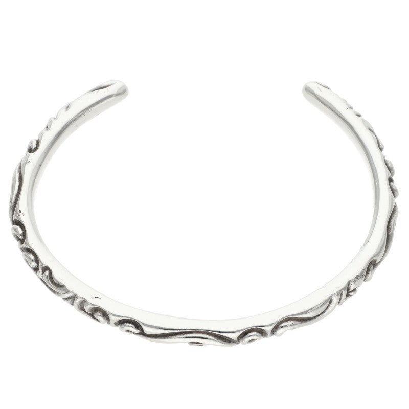 Chrome Hearts BANGLE SCROLL Silver Bracelet Size S