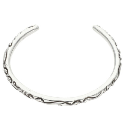 Chrome Hearts BANGLE SCROLL Silver Bracelet Size S