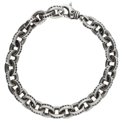 Chrome Hearts Large Paper Chain Silver Bracelet Size 8INCH