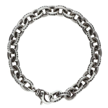Chrome Hearts Large Paper Chain Silver Bracelet Size 8INCH