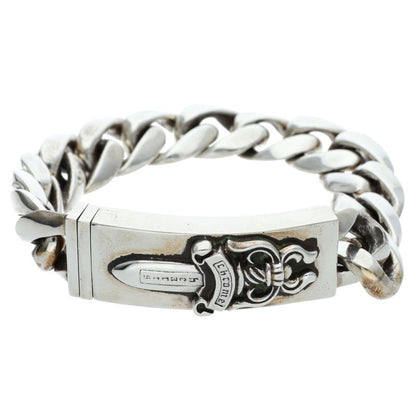 Chrome Hearts ID Dagger Classic Silver Bracelet Size 13LINK