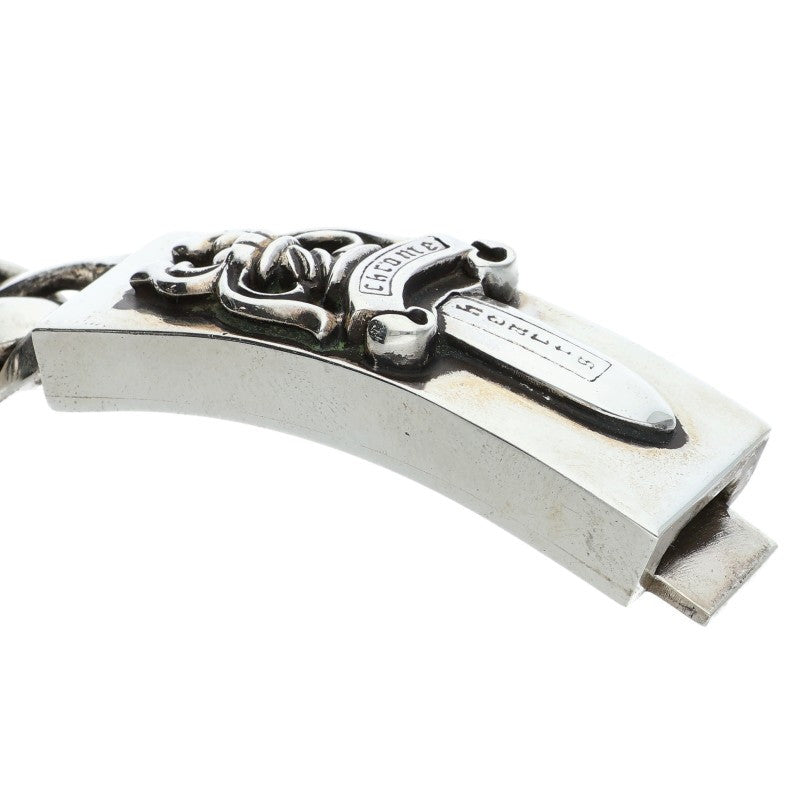 Chrome Hearts ID Dagger Classic Silver Bracelet Size 13LINK