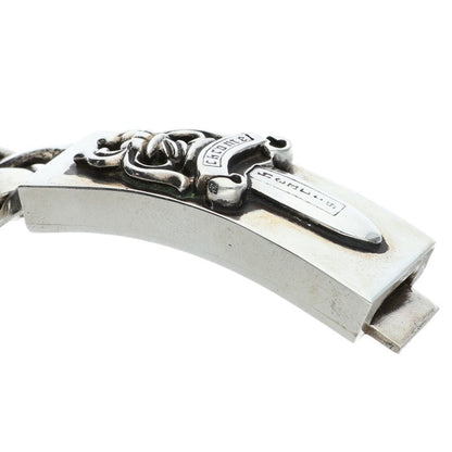 Chrome Hearts ID Dagger Classic Silver Bracelet Size 13LINK