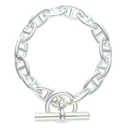 HERMES Chaine d'Ancre GM Silver Bracelet Size 14LINK