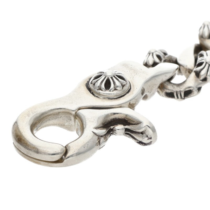 Chrome Hearts FNCY CHN LNK Clip Silver Bracelet Size 13LINK