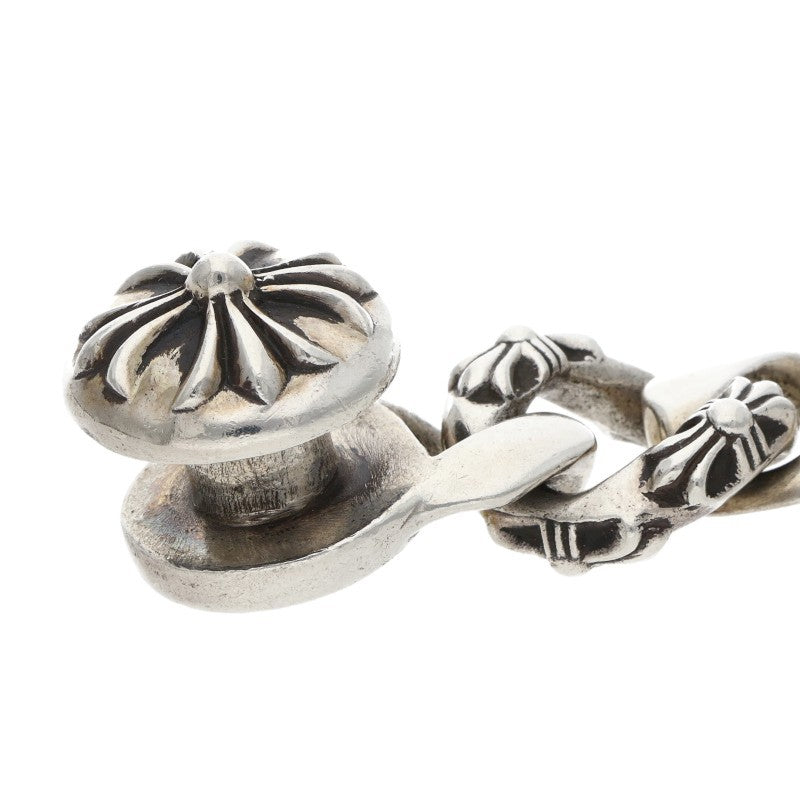 Chrome Hearts FNCY CHN LNK Clip Silver Bracelet Size 13LINK
