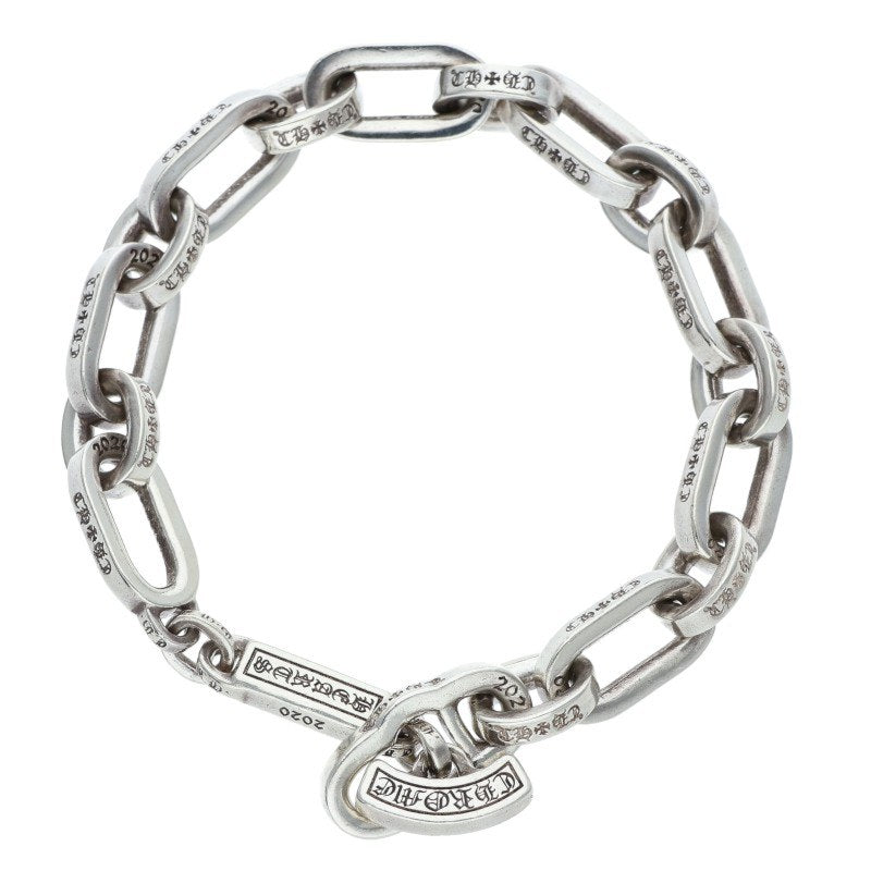 Chrome Hearts PAPER E CHAIN Silver Bracelet Size 8LINK