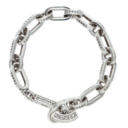 Chrome Hearts PAPER E CHAIN Silver Bracelet Size 8LINK