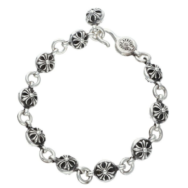 Chrome Hearts #2 Cross Ball Silver Bracelet Size ONE SIZE