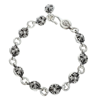 Chrome Hearts #2 Cross Ball Silver Bracelet Size ONE SIZE