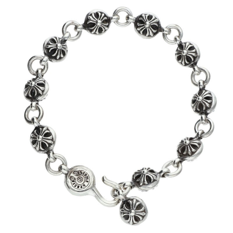 Chrome Hearts #2 Cross Ball Silver Bracelet Size ONE SIZE