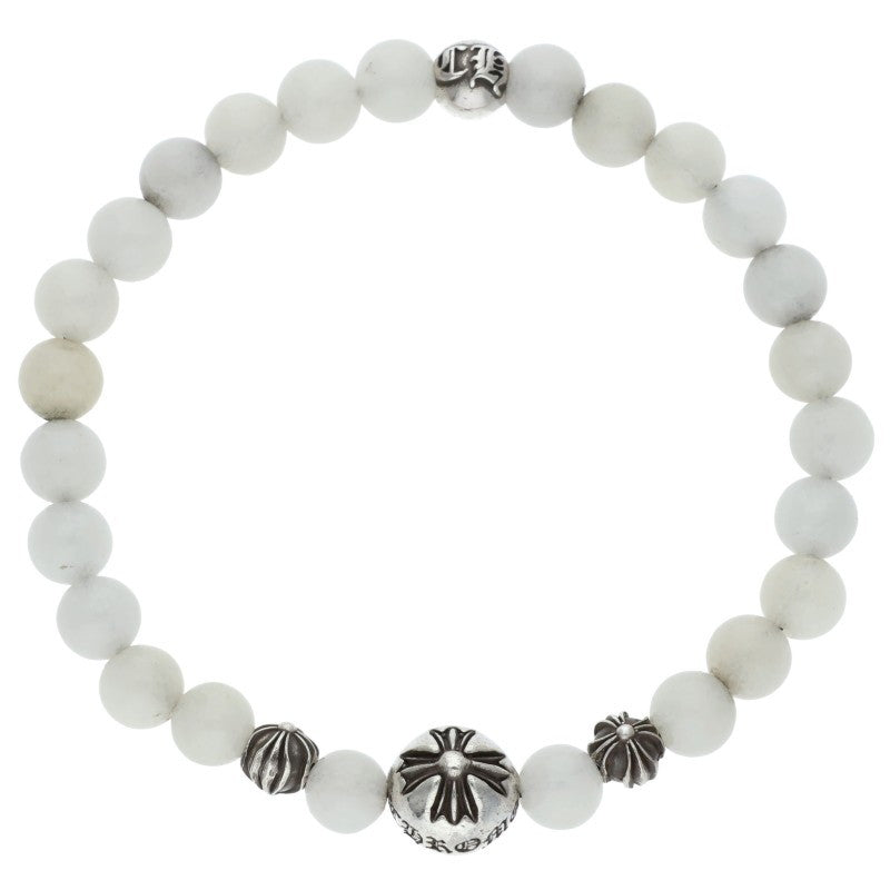 Chrome Hearts 6mm White Jade Bead Bracelet Size ONE SIZE