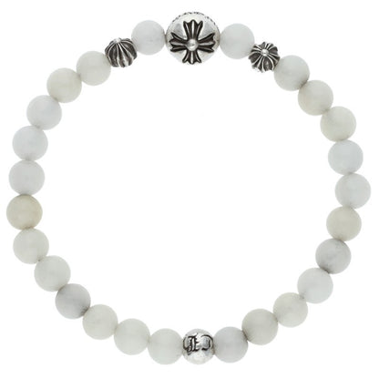 Chrome Hearts 6mm White Jade Bead Bracelet Size ONE SIZE