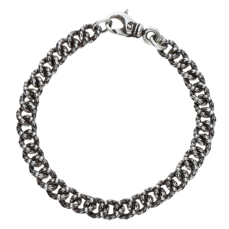 Chrome Hearts XTRA FNCY MINI 925 Silver Bracelet Size 8INCH