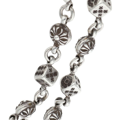 Chrome Hearts DICE NO1 CRSBL Silver Bracelet Size 9LINK