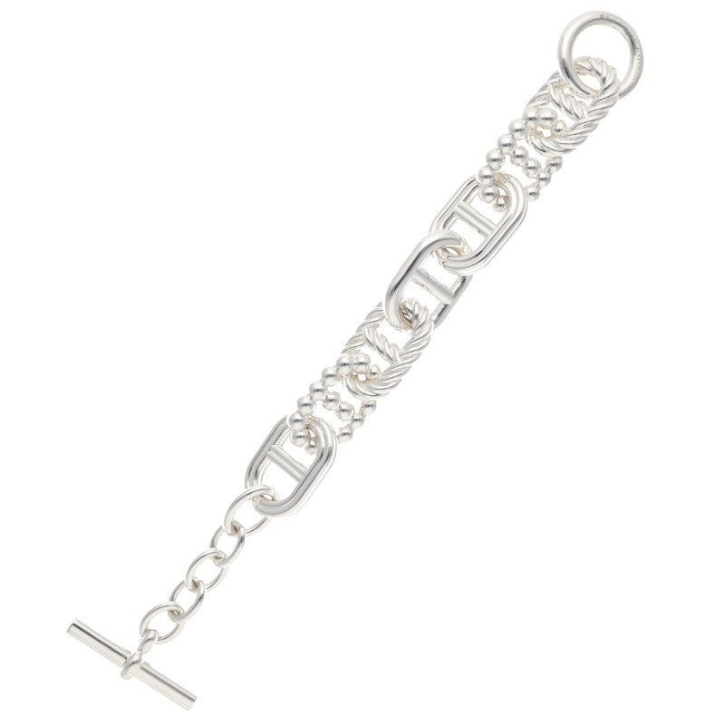 HERMES Chaine d'Ancre Alea II GM Silver Bracelet Size 170