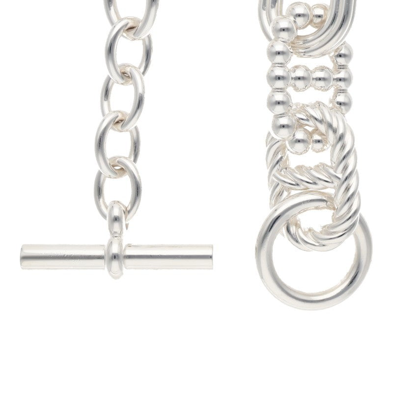 HERMES Chaine d'Ancre Alea II GM Silver Bracelet Size 170