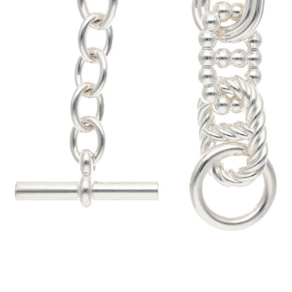 HERMES Chaine d'Ancre Alea II GM Silver Bracelet Size 170
