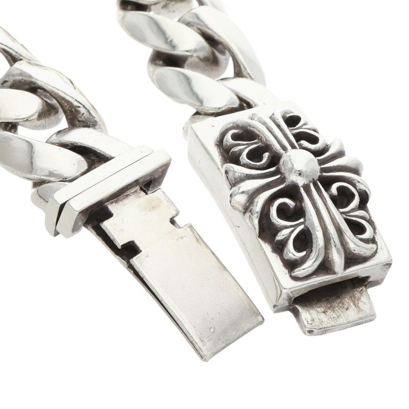 Chrome Hearts ID BOX KEEPER Silver Bracelet Size 13LINK