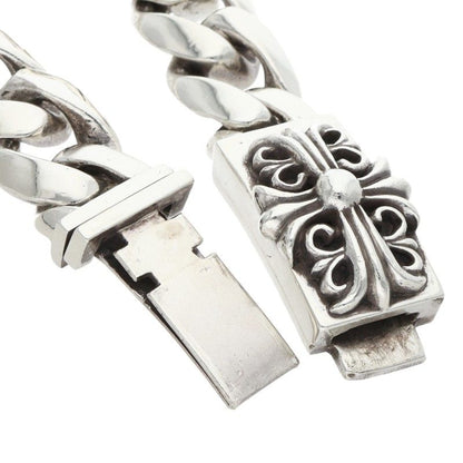 Chrome Hearts ID BOX KEEPER Silver Bracelet Size 13LINK
