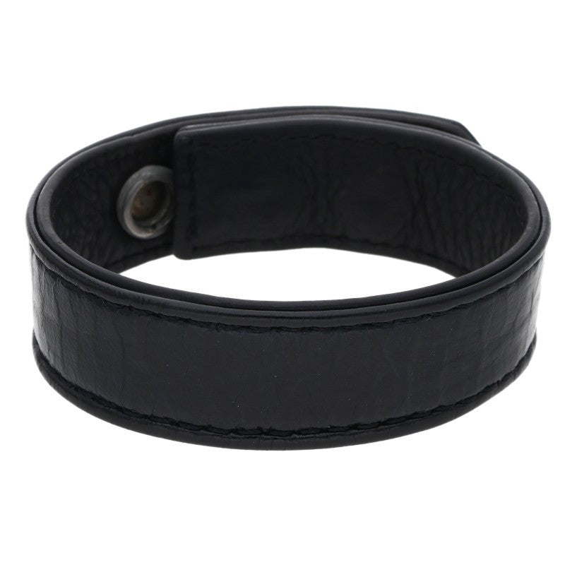Chrome Hearts 3BTN 2SNP Cross Leather Bracelet Size ONE SIZE
