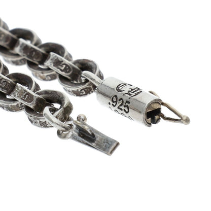 Chrome Hearts PAPER CHAIN Silver Bracelet Size 8INCH