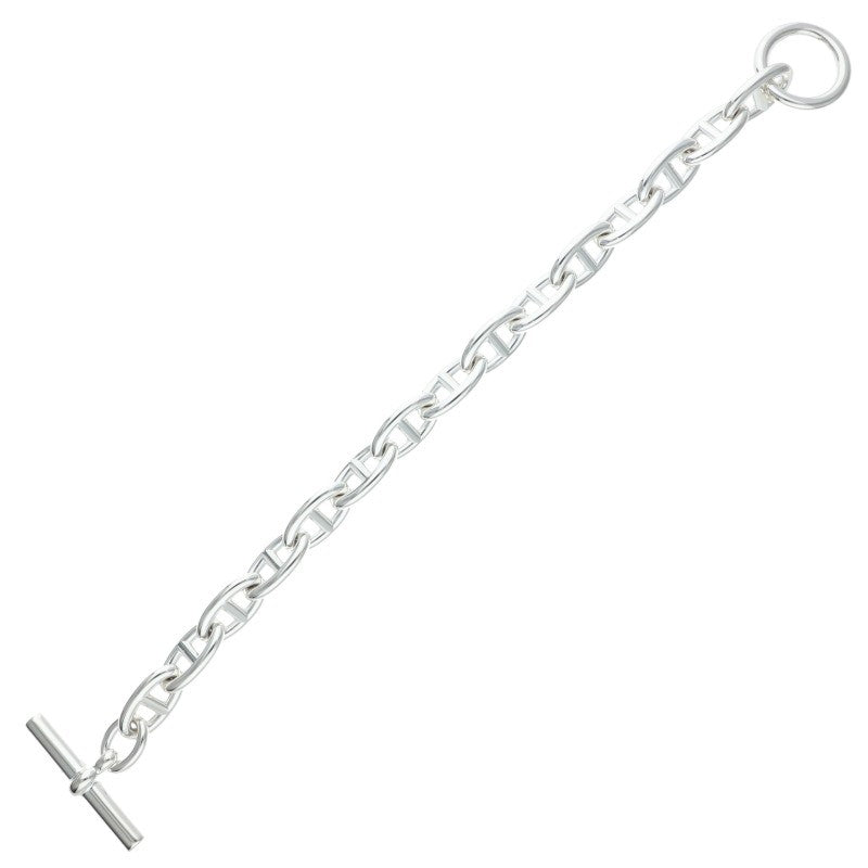 HERMES Chaine d'Ancre GM 925 Silver Bracelet Size 15LINK
