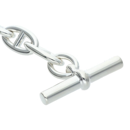 HERMES Chaine d'Ancre GM 925 Silver Bracelet Size 15LINK