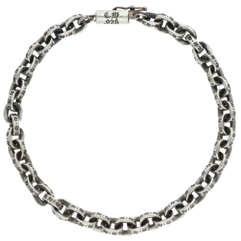 Chrome Hearts Paper Chain 925 Silver Bracelet Size 7INCH