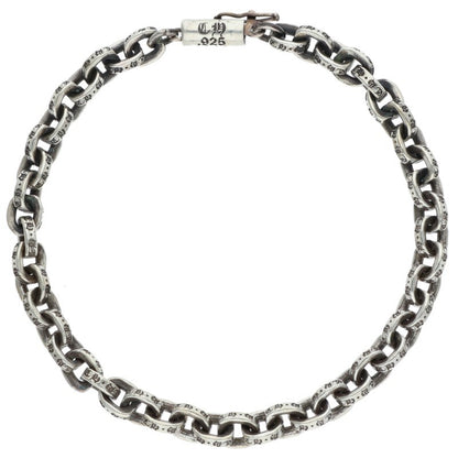Chrome Hearts Paper Chain 925 Silver Bracelet Size 7INCH