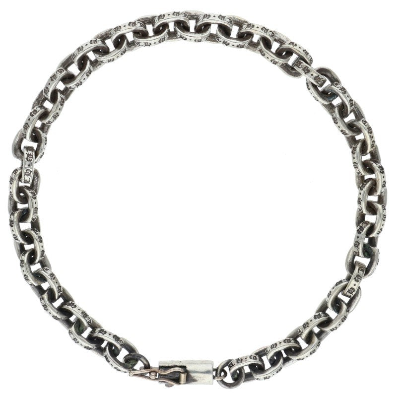 Chrome Hearts Paper Chain 925 Silver Bracelet Size 7INCH