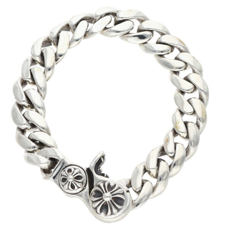 Chrome Hearts SMALL CLSC CHN LNK Silver Bracelet Size 18LINK
