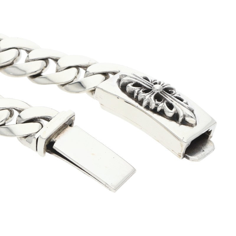Chrome Hearts ID BBY FLRL CRS Silver Bracelet Size 21LINK