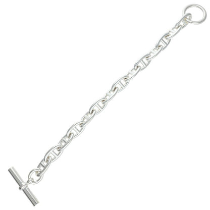 HERMES Chaine d'Ancre GM 925 Silver Bracelet Size 14LINK