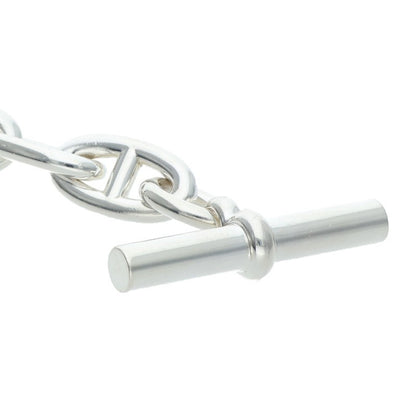 HERMES Chaine d'Ancre GM 925 Silver Bracelet Size 14LINK