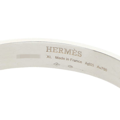 HERMES Clou de H 18K PG & Silver Combo Bracelet Size XL
