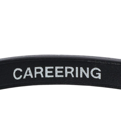 CAREERING Studded Leather Bracelet Black/Silver