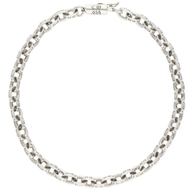 Chrome Hearts PAPER CHAIN 925 Silver Bracelet Size 8INCH