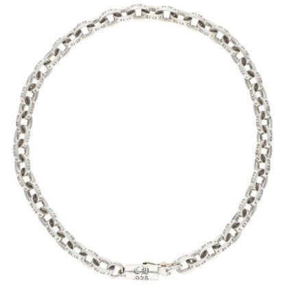 Chrome Hearts PAPER CHAIN 925 Silver Bracelet Size 8INCH