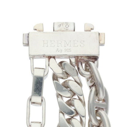 HERMES Etcetera 3 Triple Chain Silver Bracelet Size ONE SIZE