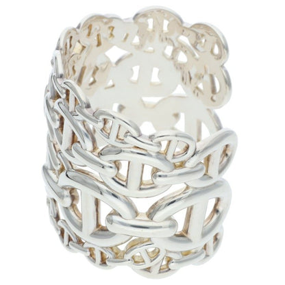 HERMES Chaine d'Ancre Enchainee TGM Silver Bangle Belt Size SH