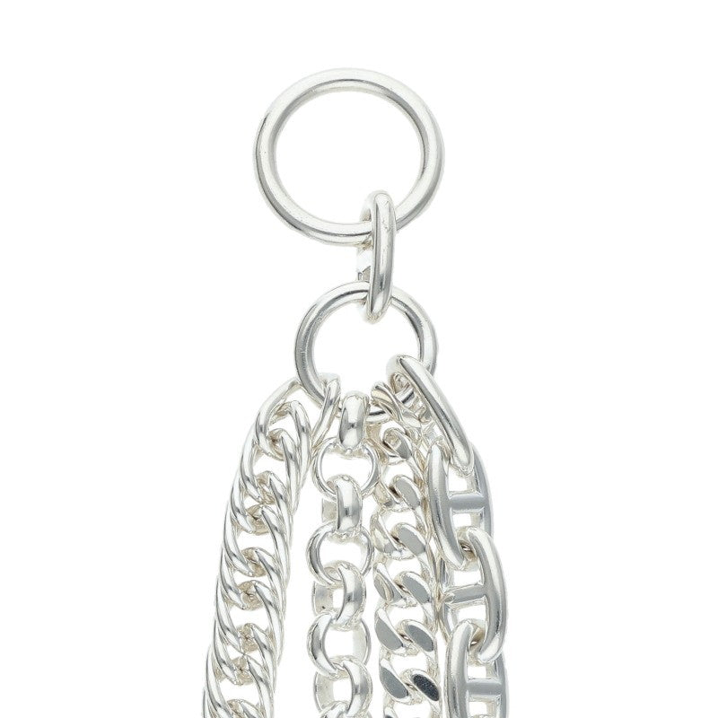 HERMES Etcetera 4 925 Silver 4-Link Chain Bracelet Size SH