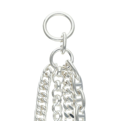 HERMES Etcetera 4 925 Silver 4-Link Chain Bracelet Size SH