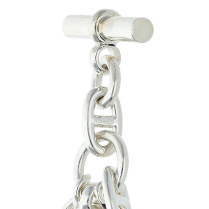 HERMES Etcetera 4 925 Silver 4-Link Chain Bracelet Size SH