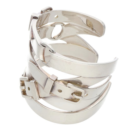 HERMES Debride Silver Bangle Belt Size SH