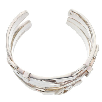 HERMES Debride Silver Bangle Belt Size SH